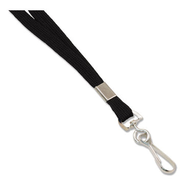 Advantus Deluxe Lanyard, 36" Long, Metal J-hook Fastener, Black freeshipping - TVN Wholesale
